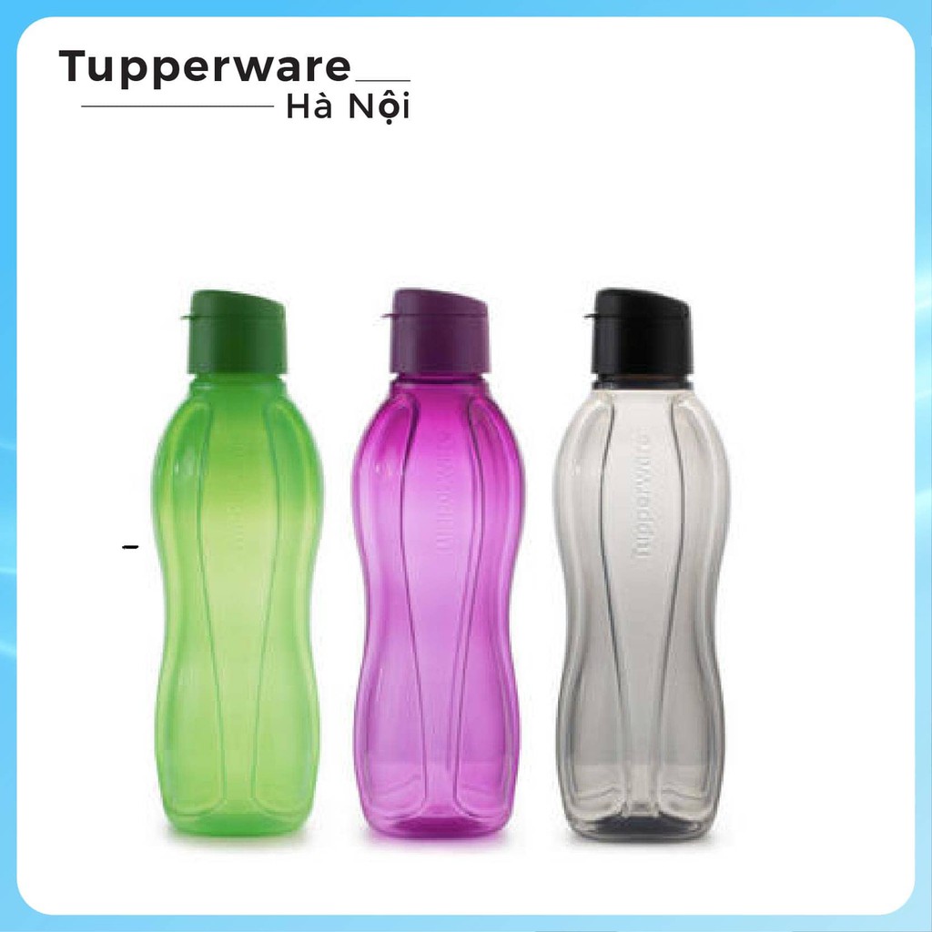 Bình nước Tupperware - Bình nước Eco Bottle 1 lít nắp bật - Thể tích 1 lít. Bình nước nhựa nguyên sinh.