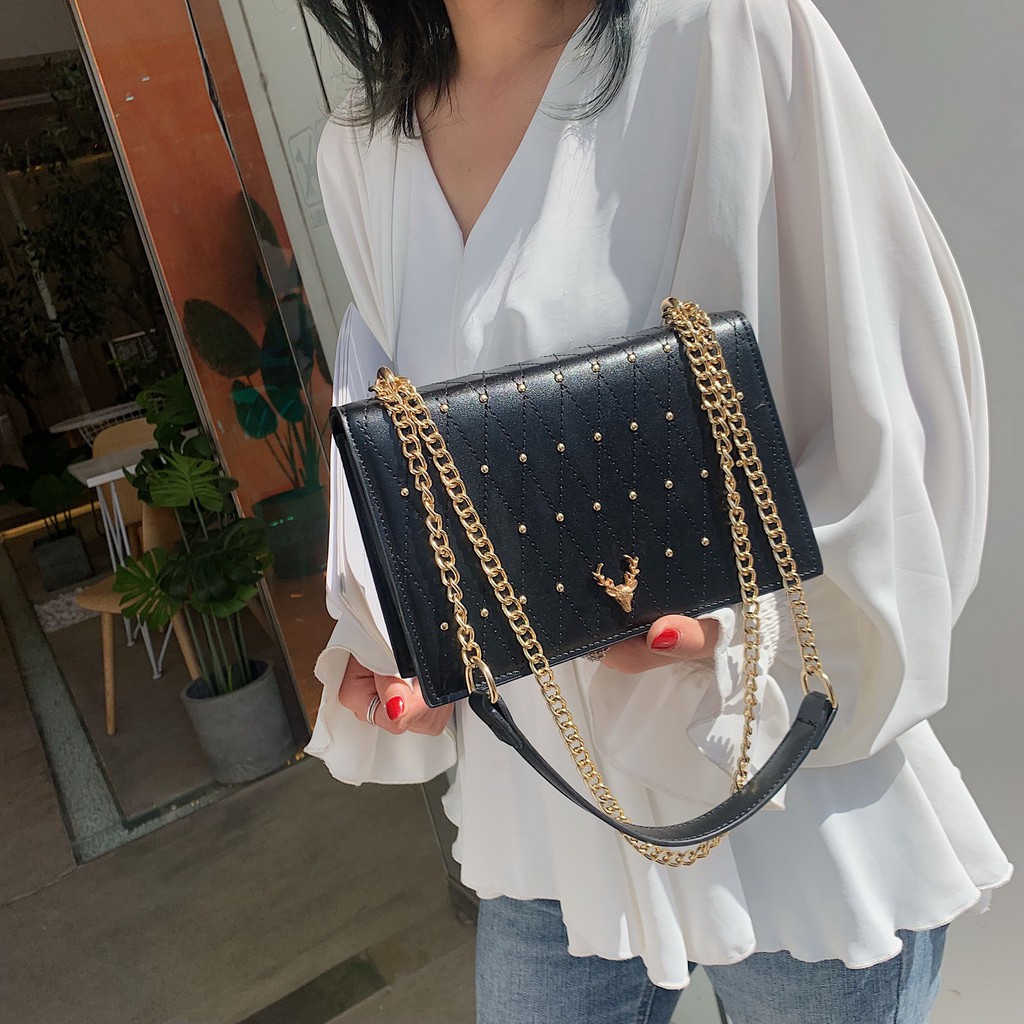 [ HOT ITEM ] Túi xách đeo chéo đầu hươu đính cườm sang trọng - T1071 | BigBuy360 - bigbuy360.vn