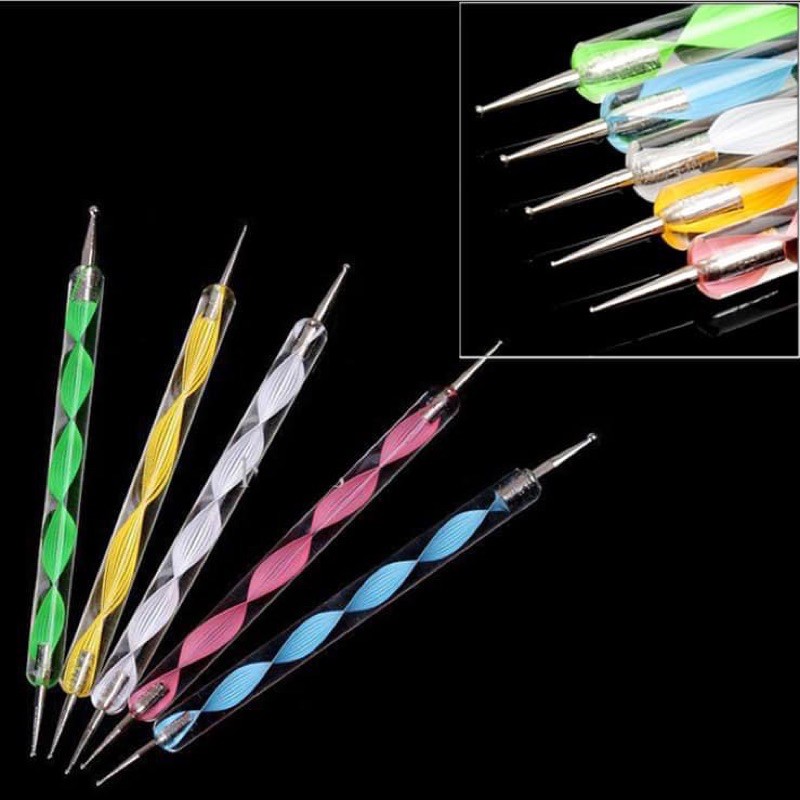 Bút Chấm Bi, Sét Bút Vẽ Nail 5 Chiếc