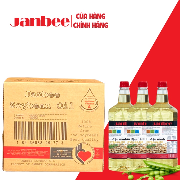 Dầu Đậu Nành Janbee 2L 1 Thùng - 6 Chai