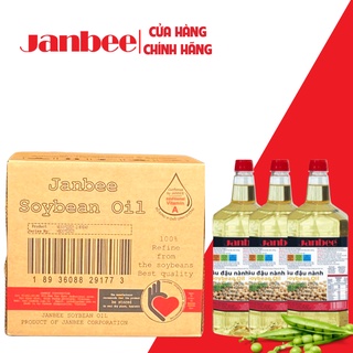 Thùng Dầu Đậu Nành Janbee 2L - 6 Chai