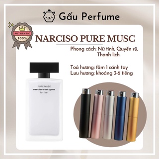 Mẫu thử/chiết Narciso Pure Musc (Nar trắng) nước hoa chính hãng 5ML - 10ML (hương xạ hương, hoa trắng) - nước hoa đi làm