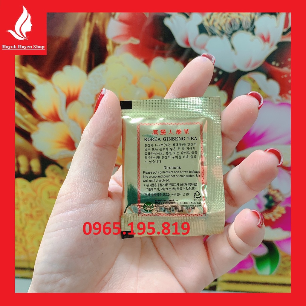 [chính hãng] Hộp 100 gói trà sâm Hàn Quốc korean ginseng tea date mới nhất