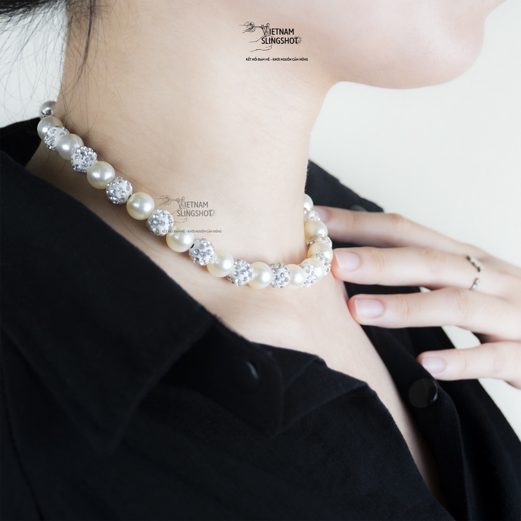 Sang Trọng Dây Chuyền Ngọc Trai Nhân Tạo Unisex Giành Cho Nam và Nữ, đeo siêu đẹp