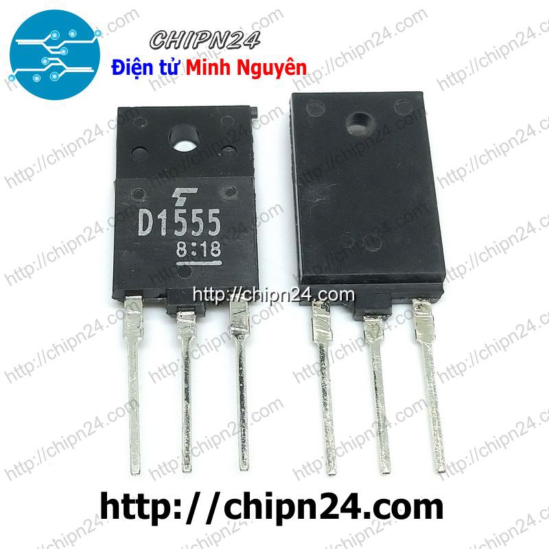 [1 CON] Transistor D1555 TO-3PF NPN 5A 1500V (2SD1555 1555)