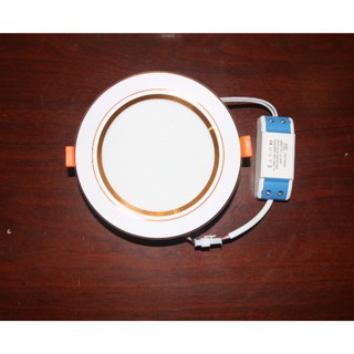 đèn led âm trần viền vàng 9w 3 màu 3 chế độ
