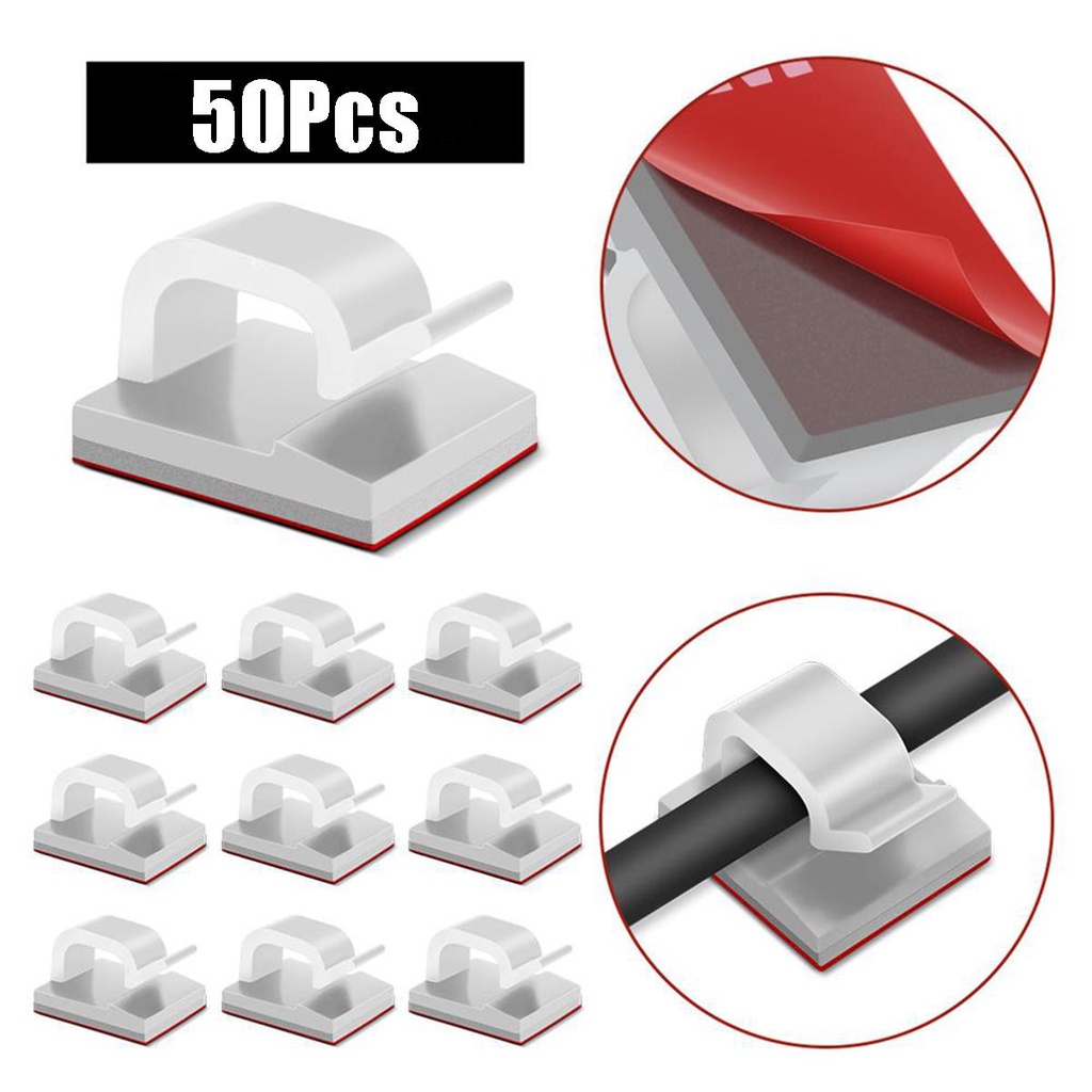 YIYU Giá Đỡ Kẹp Dây Cáp Tự Dính Trang Trí Ngoài Trời