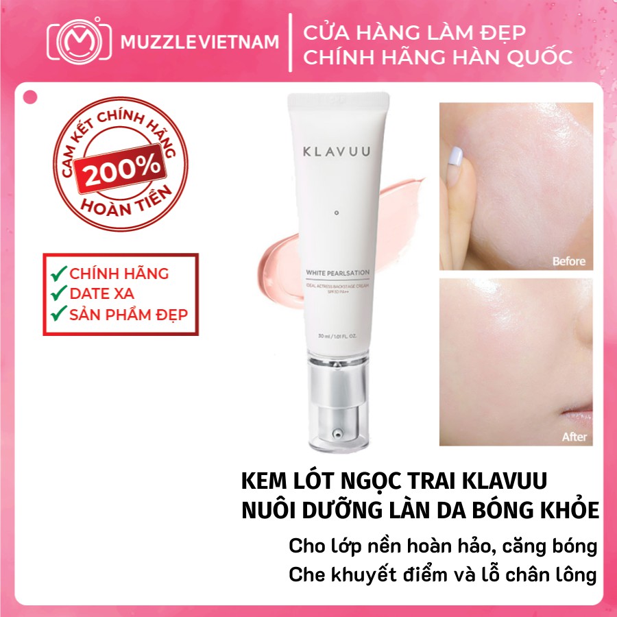 [Tặng Mặt Nạ Trị Giá 25k] Kem Lót Đa Chức Năng "5 In 1" Klavuu White Pearlsation Ideal Actress Backstage Cream | BigBuy360 - bigbuy360.vn