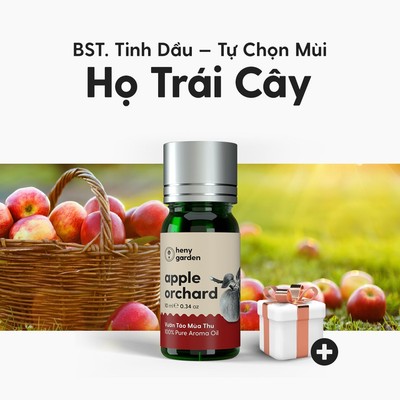 Tinh Dầu Thơm Xông Phòng Họ Trái Cây 3 Tầng Hương Heny Garden, Làm Nến Thơm Nguyên Chất, Giúp Thư Giãn, Khử Mùi 10mL