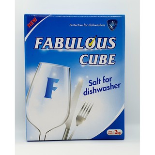 Muối rửa bát 2kg Fabulous- Ixrael. Dùng cho máy rửa chén, bát.