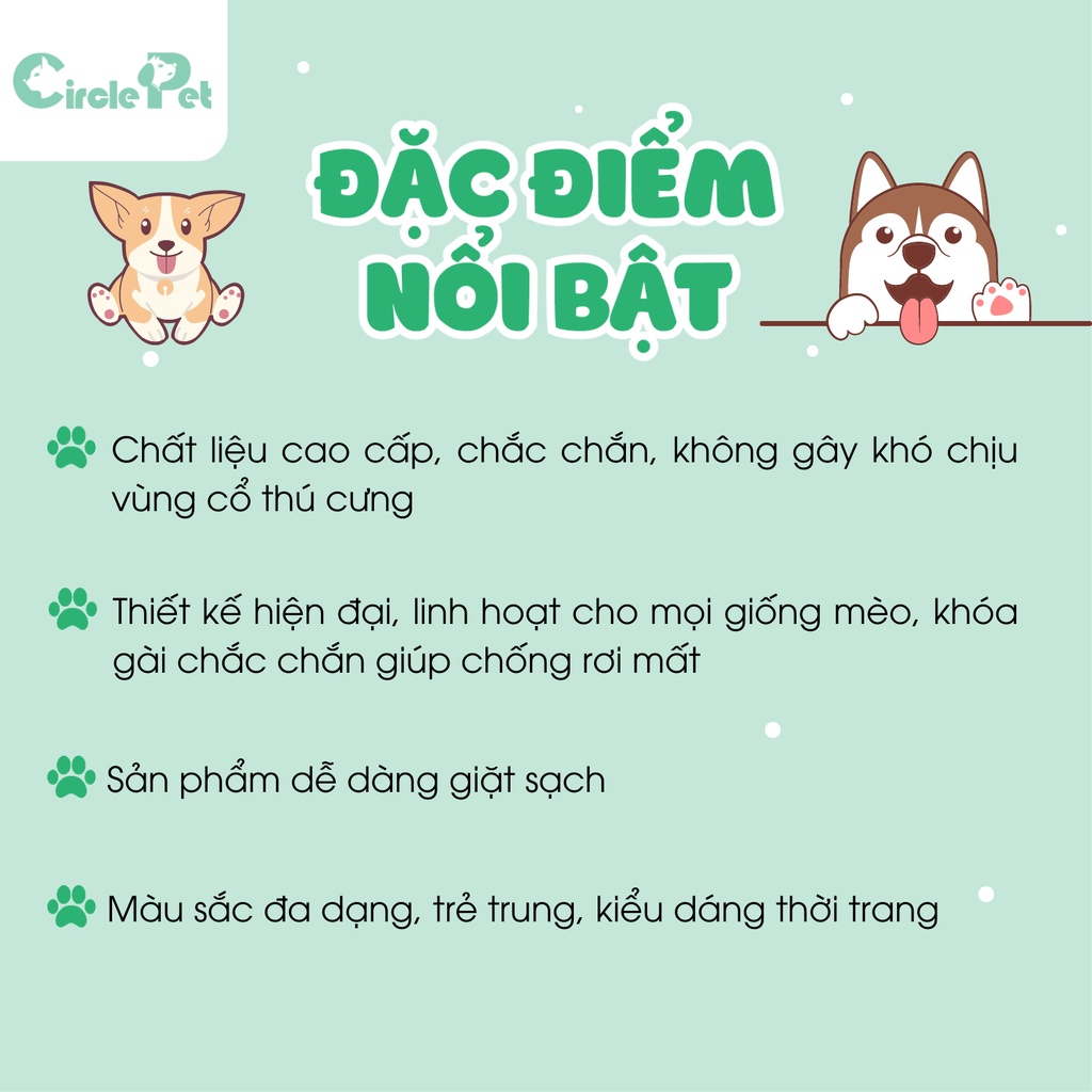 Vòng Cổ Thắt Nút Dành Cho Mèo Touchcat Thời Trang Nhiều Màu Sắc Size 6mm - Circle Pet