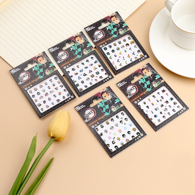 Nhãn Dán Móng Tay Hóa Trang Nhân Vật Hoạt Hình Demon Slayer