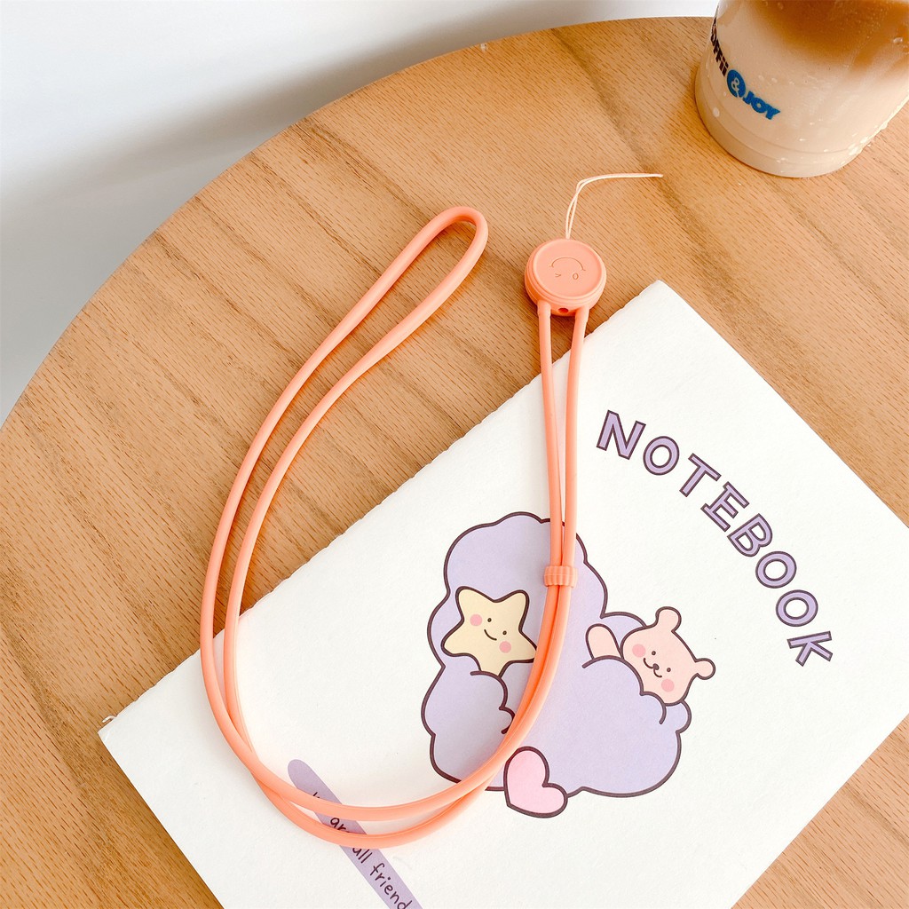 Out Sport Neck Strap silicone Smiley Face Laces For Exercise Buckle ID Card holder DIY Phone Strap Adjustable Lace