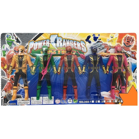 Vỉ đồ chơi 5 anh em siêu nhân hải tặc Gokaiger mini bằng nhựa