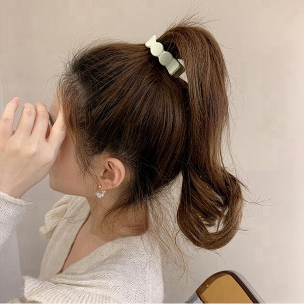 Kẹp Tóc Đuôi Ngựa Màu Trơn Nhám Không Trượt Thời Trang