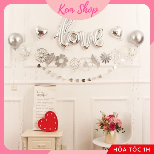 Bóng chữ LOVE liền trang trí sinh nhật cầu hôn Kemshop - K207