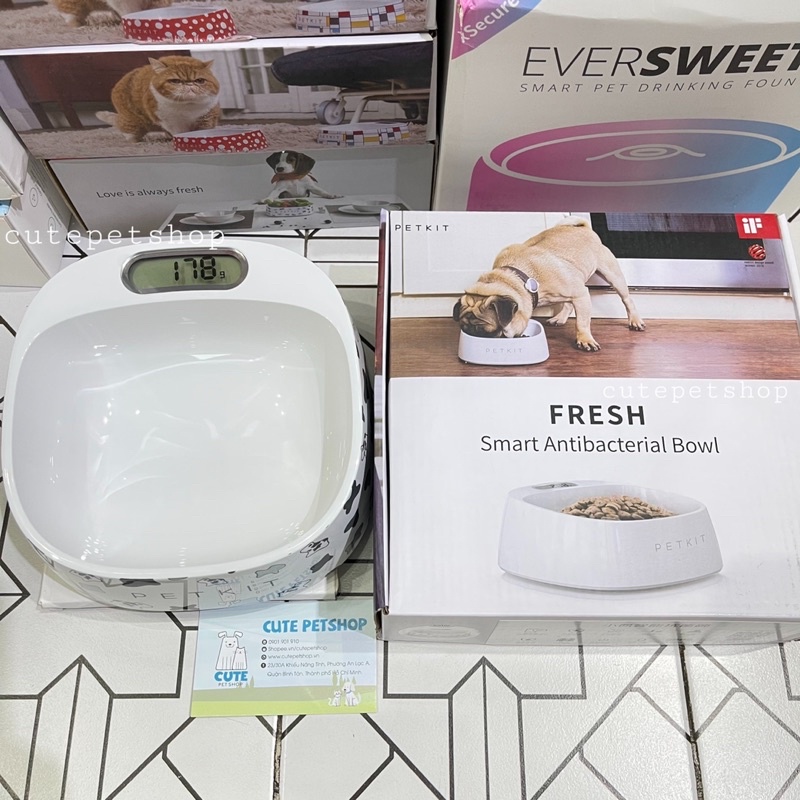 Bát Ăn Uống Thông Minh Kèm Cân Điện Tử Cho Chó Mèo Fresh Smart Antibacterial Bowl Petkit