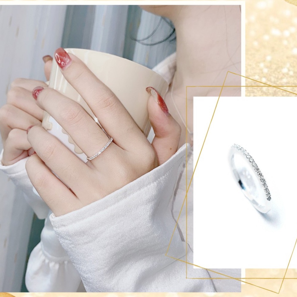 Nhẫn Bạc Dreamsilver 1 Hàng Đính Đá NT018