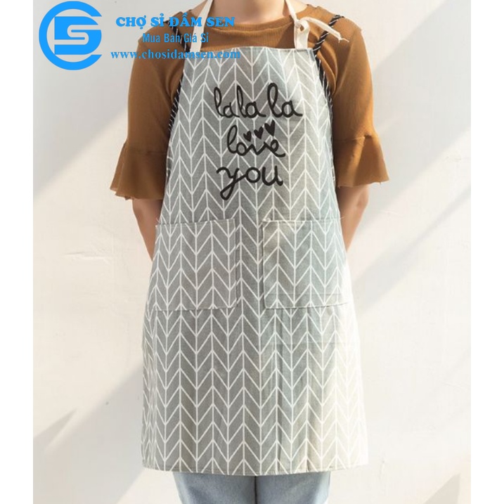 Tạp dề vải canvas có túi tiện dụng cho làm bếp G322-TapDe