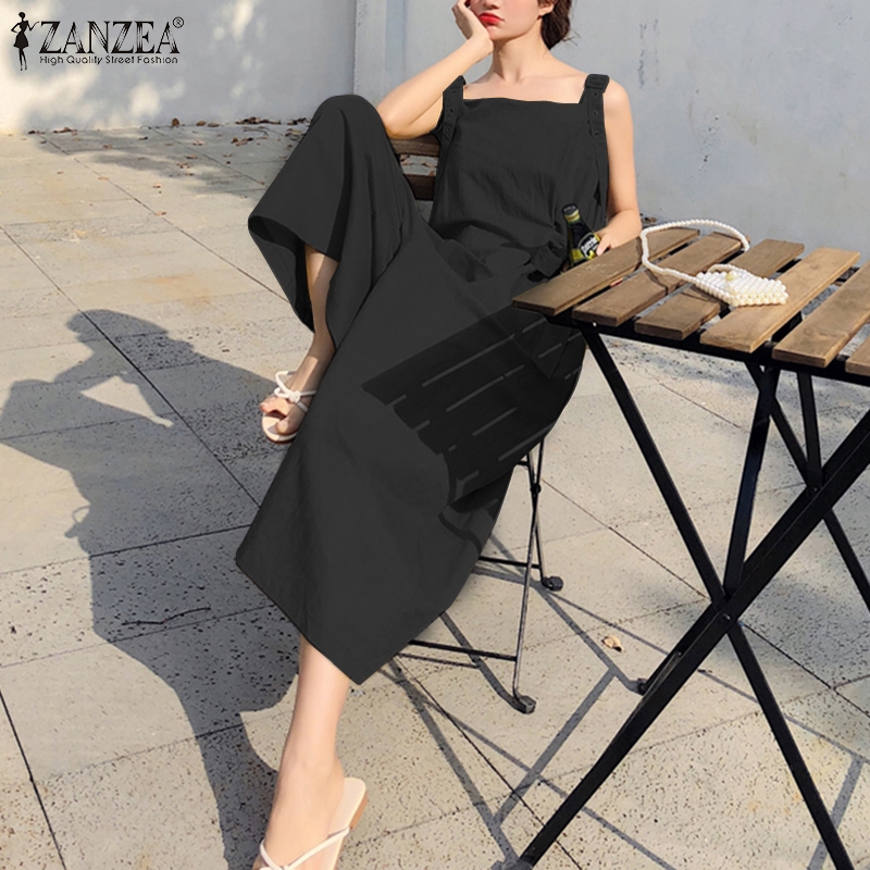 Jumpsuit ZANZEA hai dây ống rộng phong cách thời trang cho phái nữ