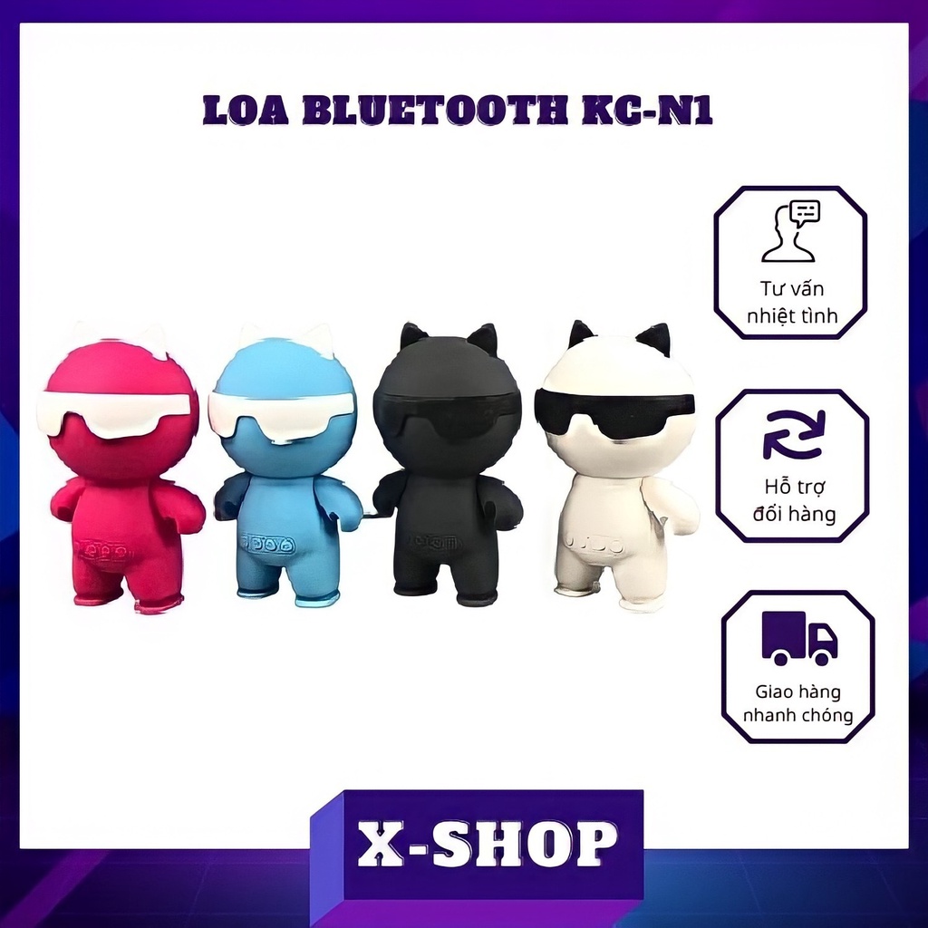 Loa bluetooth mini nghe nhạc hình robot KC-N1 kết nối không dây dùng được cho máy tính