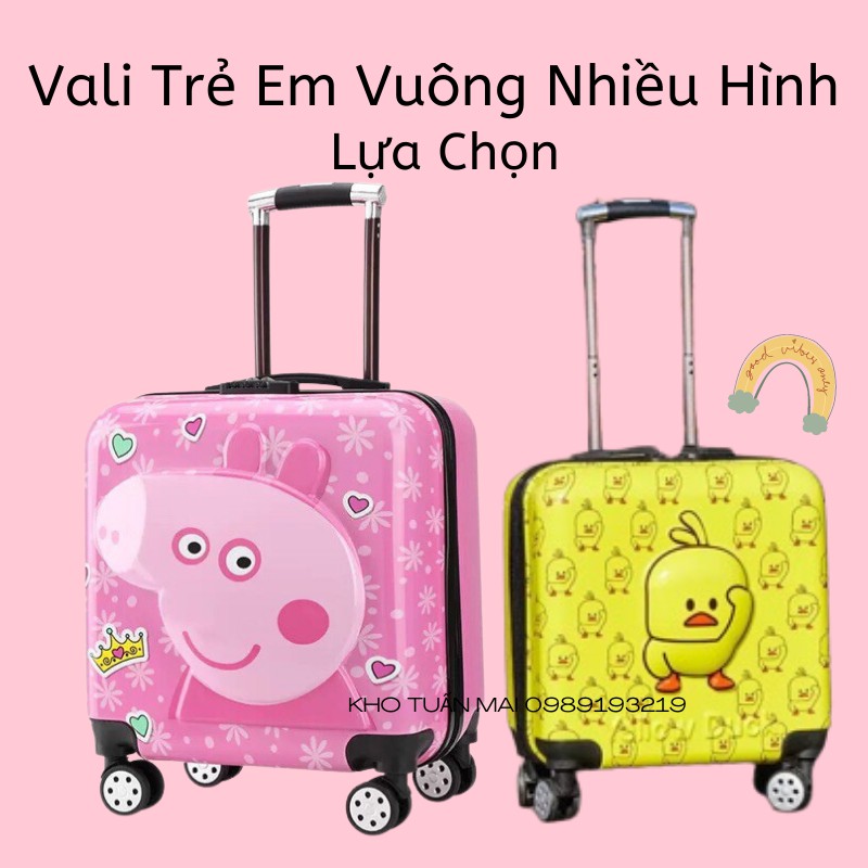 Vali cho bé SALE hình Minion cảm xúc hai mặt in Vali kéo cho trẻ em trai gái cao cấp sẵn hàng nhập khẩu đc loại 1