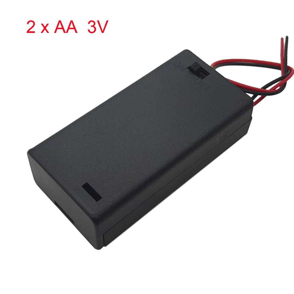 Hộp Đựng Pin Aa 1 / 2 / 3 / 4 Ngăn 1.5v / 3v / 4.5v / 6v Có Công Tắc