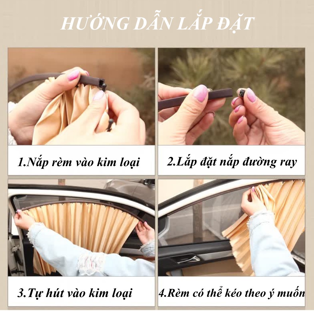 Rèm chống nắng o tô , rèm che nắng cửa xe hơi gắn nam châm tiện lợi ATILA SHOP