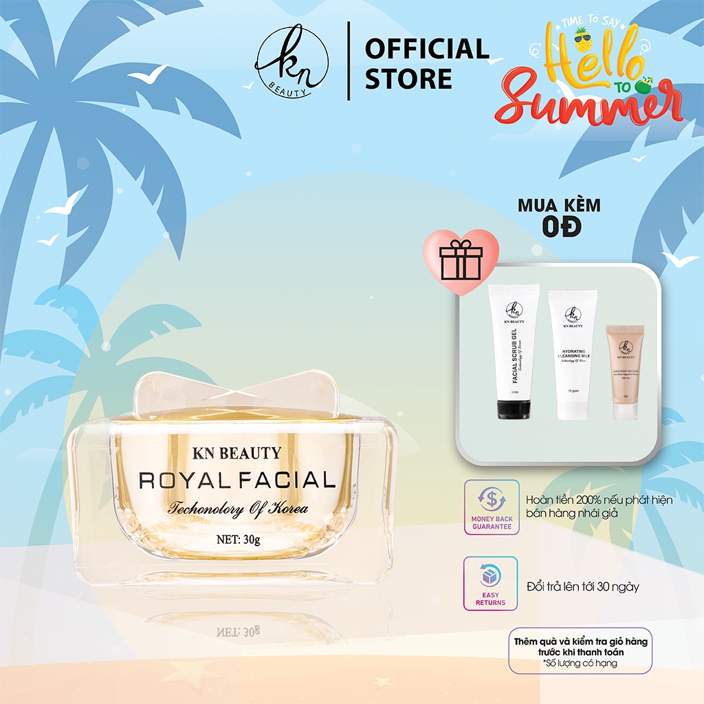 Kem nâng cơ trẻ hóa da KN Beauty - Royal Facial 30g tặng quà mini