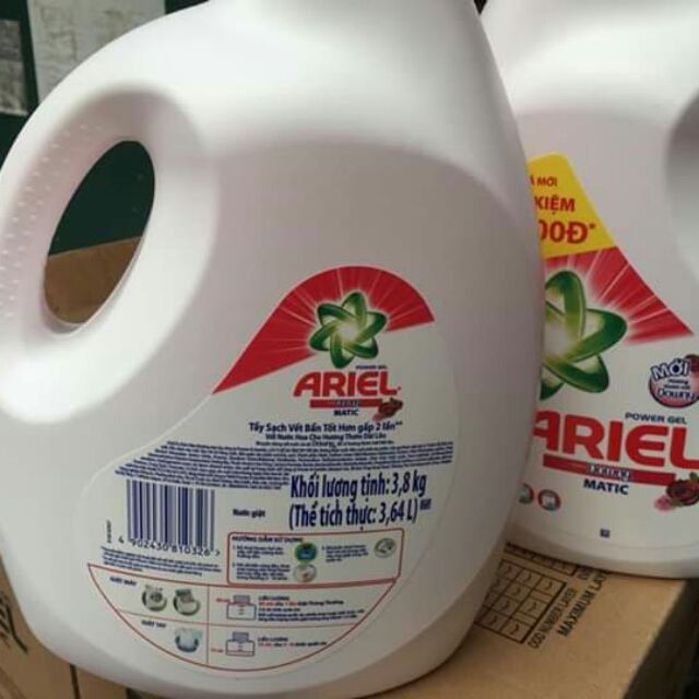 nước giặt ariel power gel hương downy