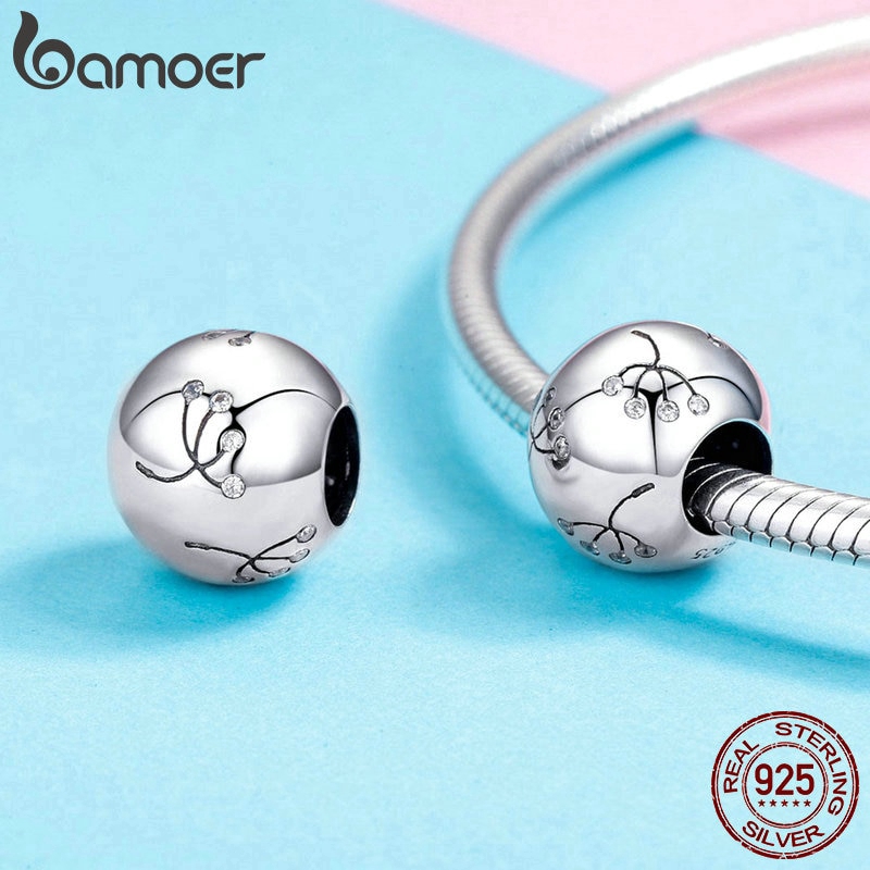 Bamoer Vòng Tay Bạc 925 Xỏ Hạt Hình Hoa Bồ Công Anh