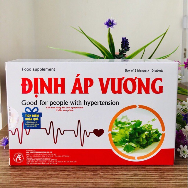 ✅ [KÈM QUÀ] Định Áp Vương – Giúp ổn định huyết áp, ngừa tăng huyết áp, giảm lipid máu. ngừa xơ vữa động mạch