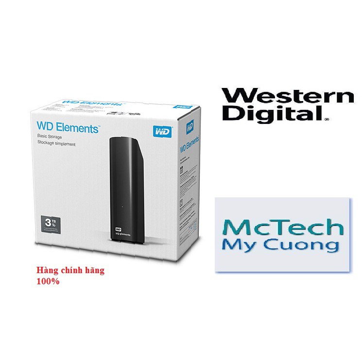 Ổ cứng ngoài WD Elements 3TB usb 3.0 desktop(chính hãng)