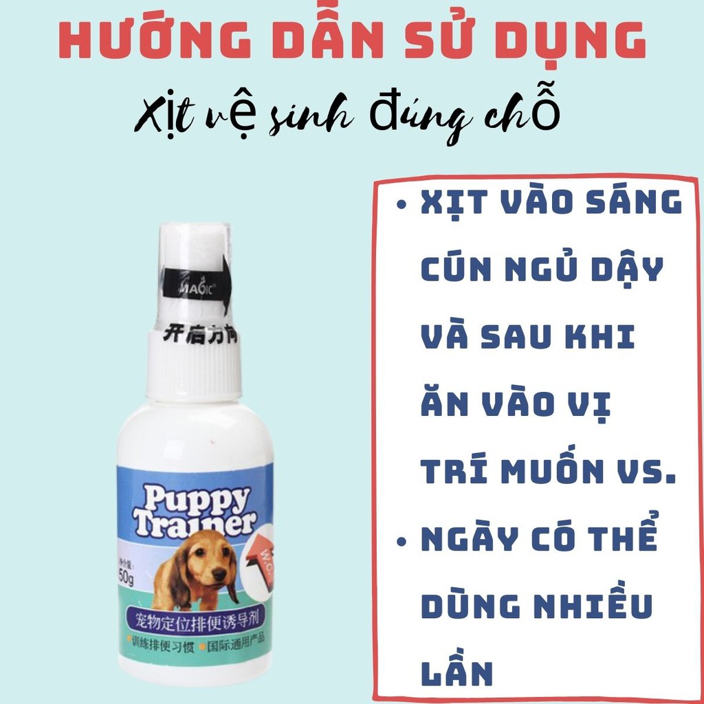 Chai Xịt Hướng Dẫn Đi Vệ Sinh Đúng Chỗ Puppy Trainer Cho Chó Mèo