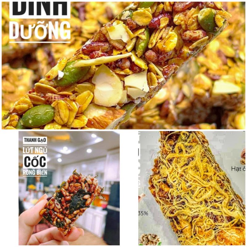 Thanh Lứt mix hạt ngũ cốc-chà bông-rong biển ăn healthy eatclean