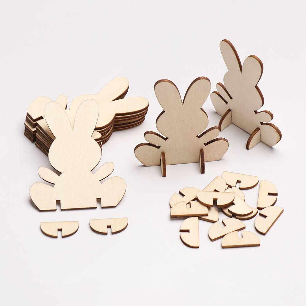 Set 10 Phụ Kiện Trang Trí Phục Sinh Hình Thỏ Phục Sinh 3D