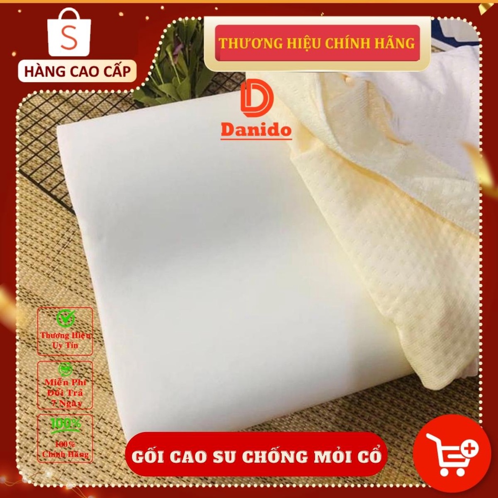 Gối Cao Su Non Chống Đau Cột Sống Dành Cho Người Hay Ngủ Ngáy miDoctor (Có Chọn Màu) Kích Thước 50 x 30 x 10cm