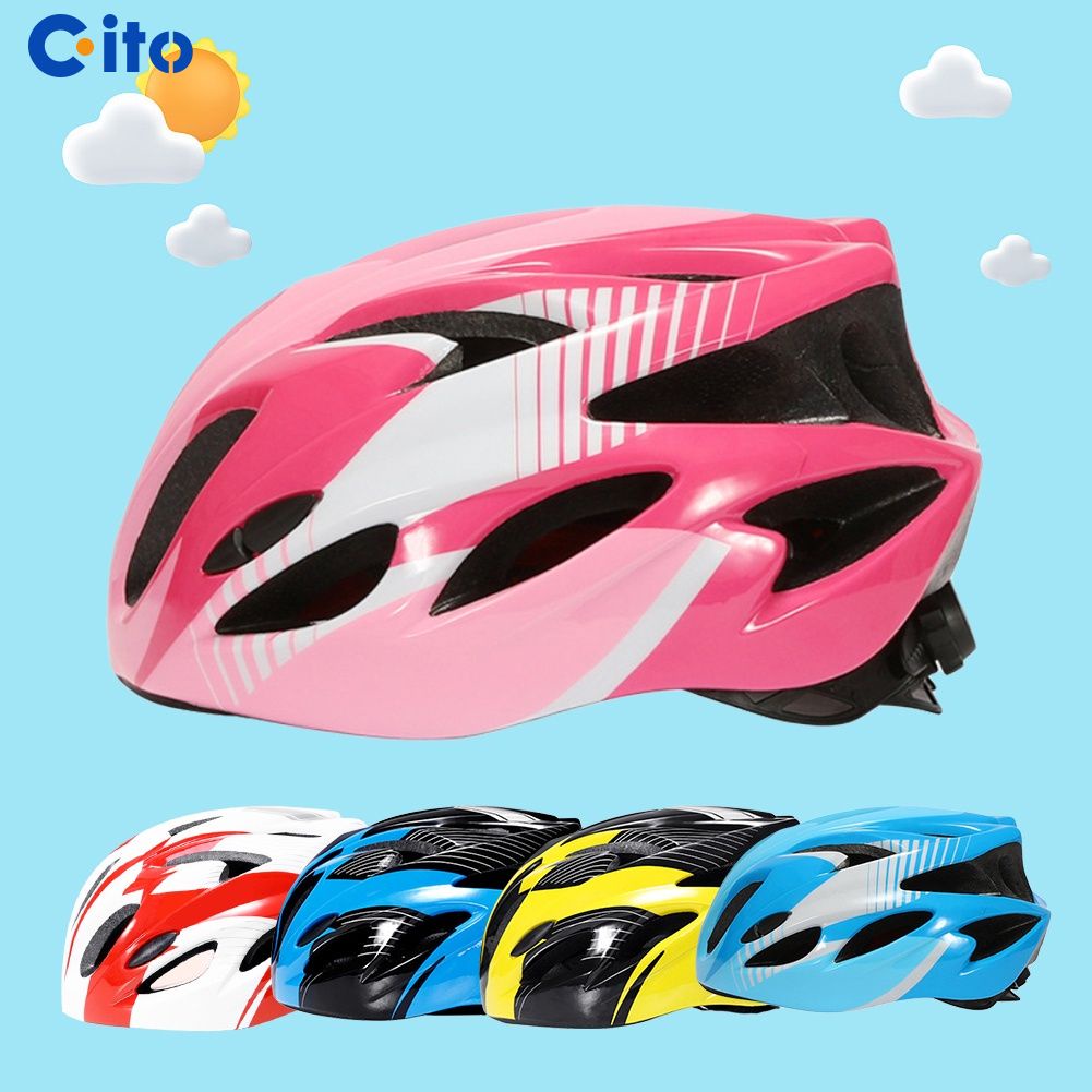 Mũ bảo hiểm cỡ 48-55cm thiết kế lỗ thoáng khí đảm bảo an toàn cho trẻ chạy xe đạp/trượt ván