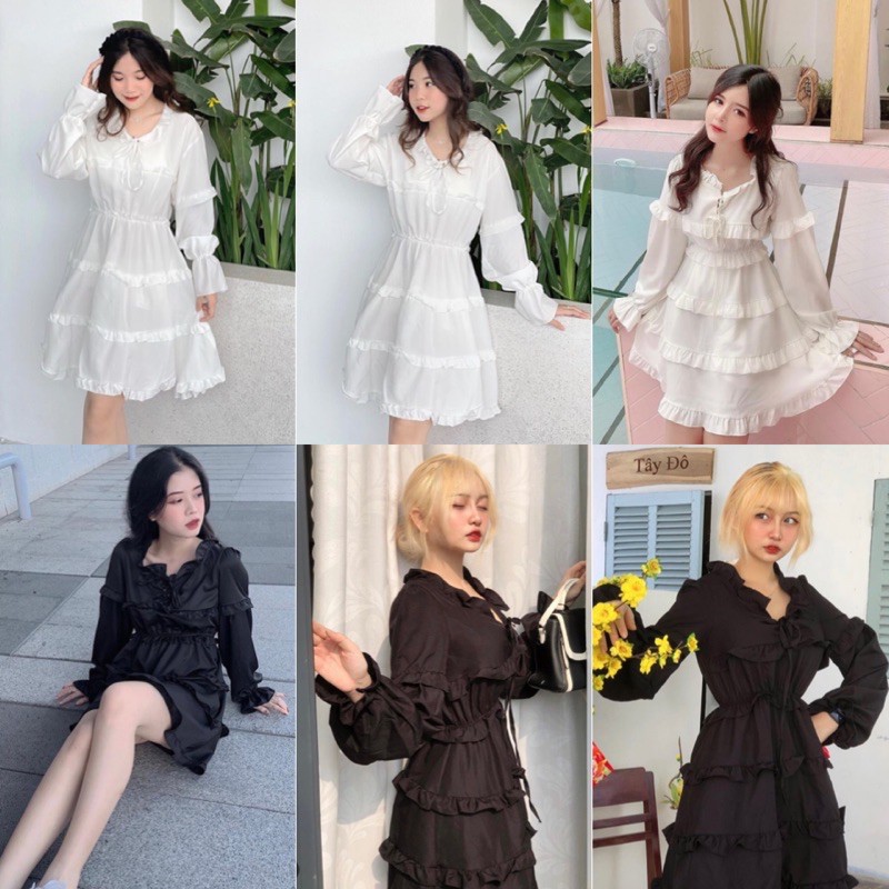 Đầm Alex dress thiết kế độc lạ chất kate lụa eo bo chun co giãn