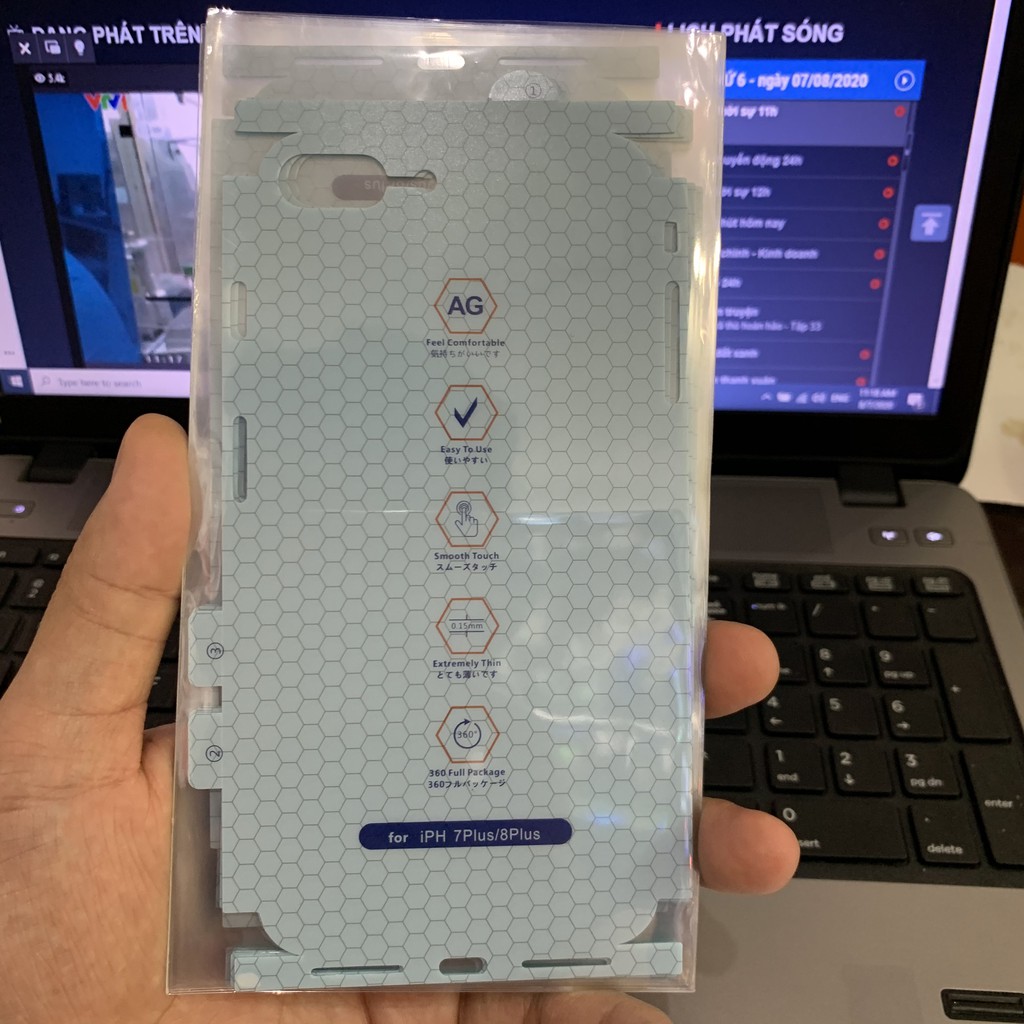 Miếng dán Chống vân tay PPF mặt sau cho 6/6s 6+/6s+ 7/8 7+/8+ X/XS XSMAX/11/11PRO/11PROMAX