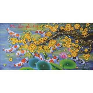 Tranh đính đá Mai Khai Phú Quý 77553 (chưa đính)