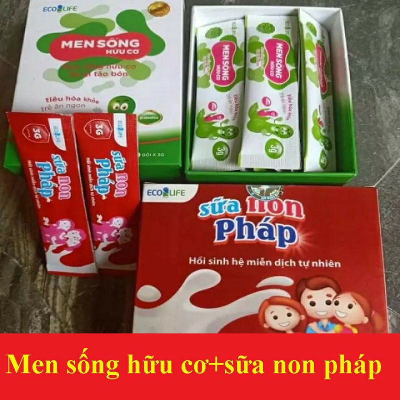 Men sống hữu cơ và sữa non pháp