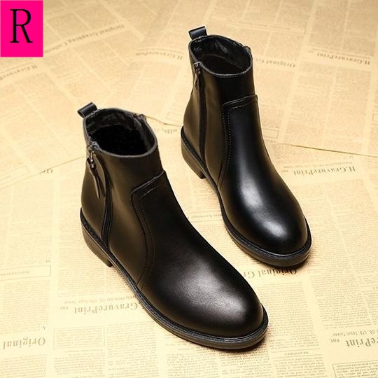 Giày bốt martin cổ thấp thiết kế mới thời trang xuân thu cho nữ 2021