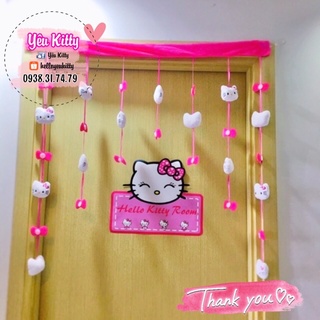 Rèm bông hello kitty