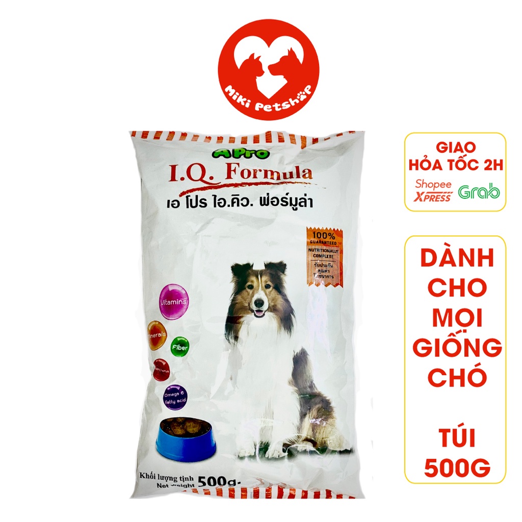 Thức Ăn Cho Chó Hạt Khô Apro IQ Dog Formula Gói 500g Dành Cho Chó Trưởng