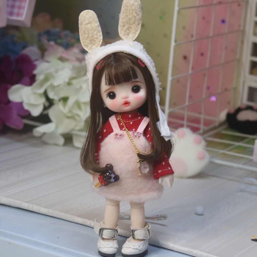 Búp bê 3D cỡ 17cm nhiều mẫu dễ thương cho bé gái