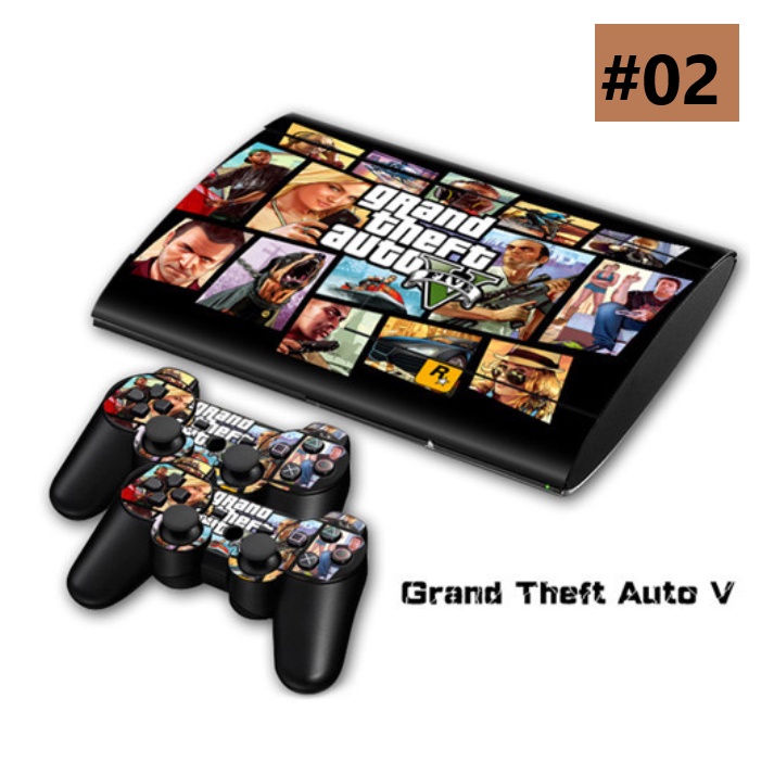 (N67) Grand Theft Auto V GTA 5 Miếng Dán Skin Decal Cho PS3 Slim 4000 PlayStation 3 Tay Cầm Và Bộ Điều Khiển