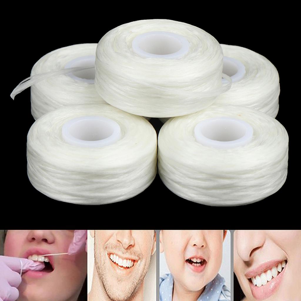 [Hàng Mới Về] Set 5 Cuộn Chỉ Nha Khoa Dài 50M Mùi Bạc Hà Tiện Dụng Chất Lượng Cao