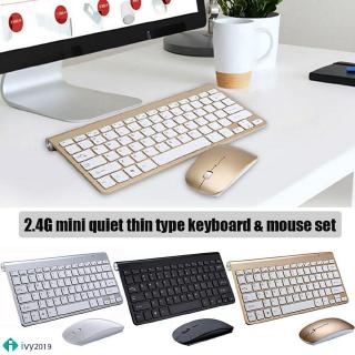✨ Mini Wireless Keyboard And Mouse Set Waterproof 2.4G For Mac Apple PC Computer