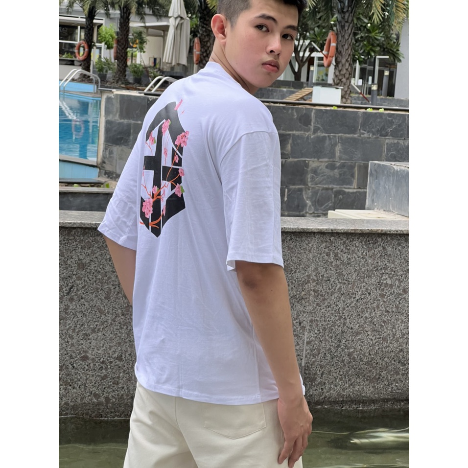 Áo Thun Tay Lỡ Unisex Form Rộng Nam Nữ in OFF cúc HCT chất cotton (đen-trắng) ZoZo